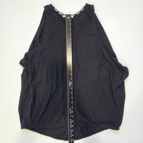 Rebecca Minkoff Sleeveless Drape Tunic Top M Black Crew Neck Semi‎ Sheer - Picture 9 of 9